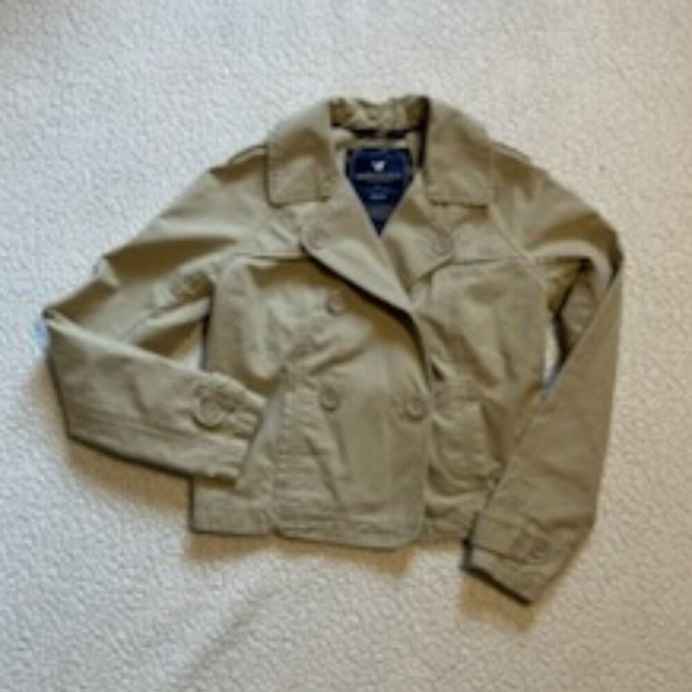 American Eagle Tan Denim Blazer size M